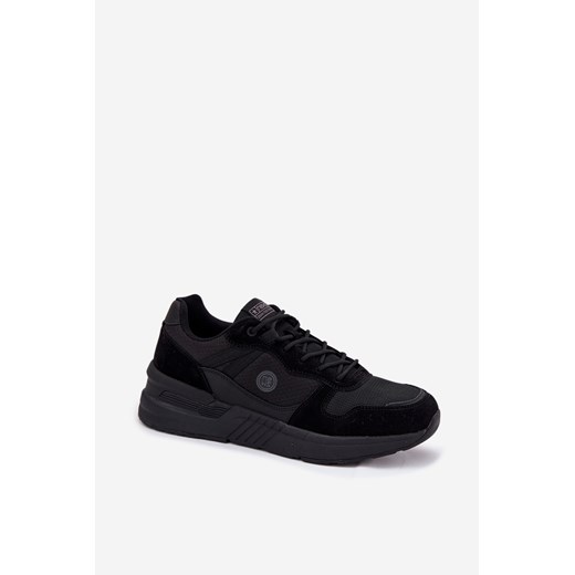 Męskie Sneakersy Buty Sportowe Na Platformie Czarne Hanirin ze sklepu ZAZOO w kategorii Buty sportowe męskie - zdjęcie 183697509
