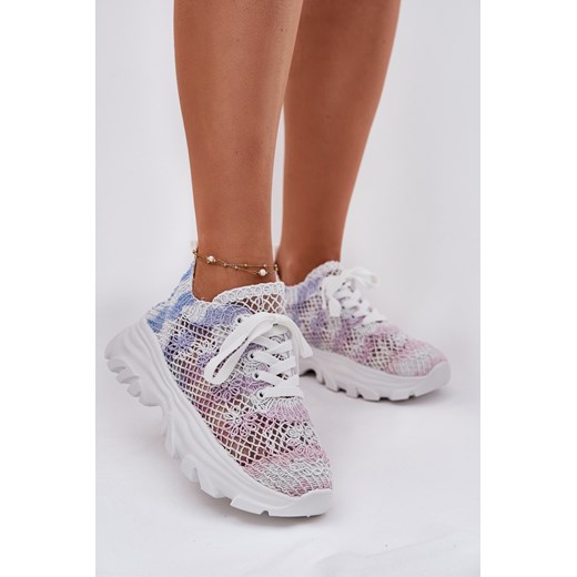 Damskie Sneakersy Z Szydełkową Cholewką Multikolor Jelhiris ze sklepu ZAZOO w kategorii Buty sportowe damskie - zdjęcie 183697838