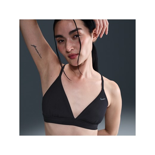Damski stanik sportowy z trójkątnymi miękkimi miseczkami zapewniający lekkie wsparcie Nike Form - Czerń ze sklepu Nike poland w kategorii Biustonosze - zdjęcie 183699037