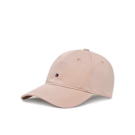 Czapka z daszkiem Tommy Hilfiger Essential Flag Soft Cap AW0AW17632 Różowy ze sklepu eobuwie.pl w kategorii Czapki z daszkiem damskie - zdjęcie 183699265