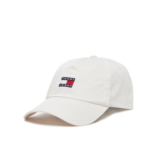 Czapka z daszkiem Tommy Jeans Heritage Core Cap AM0AM12933 Biały ze sklepu eobuwie.pl w kategorii Czapki z daszkiem męskie - zdjęcie 183699289