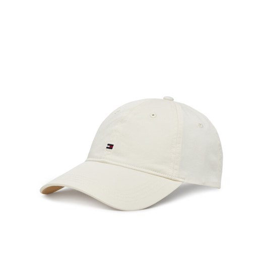 Czapka z daszkiem Tommy Hilfiger Essential Flag Soft Cap AW0AW17632 Écru ze sklepu eobuwie.pl w kategorii Czapki z daszkiem damskie - zdjęcie 183699318