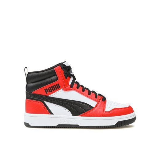 Sneakersy Puma Rebound V6 Mid Jr 393831 03 Czerwony ze sklepu eobuwie.pl w kategorii Buty sportowe dziecięce - zdjęcie 183699327