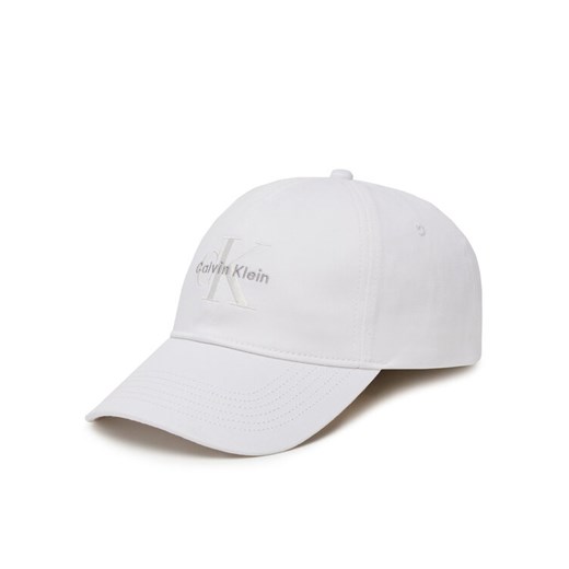 Czapka z daszkiem Calvin Klein Jeans Monologo LV04K5026G Biały ze sklepu eobuwie.pl w kategorii Czapki z daszkiem damskie - zdjęcie 183699329