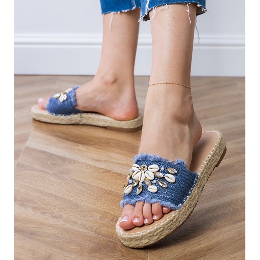 Espadryle damskie na platformie bez zapięcia 