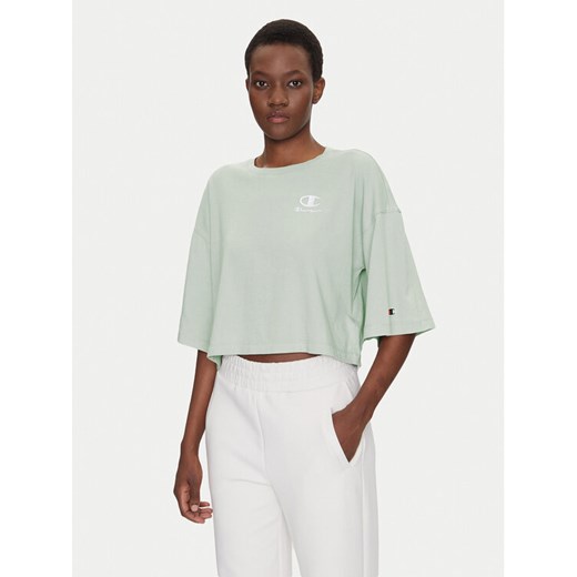 Champion T-Shirt Icons Washed Look 118023 Zielony Loose Fit ze sklepu MODIVO w kategorii Bluzki damskie - zdjęcie 183701015