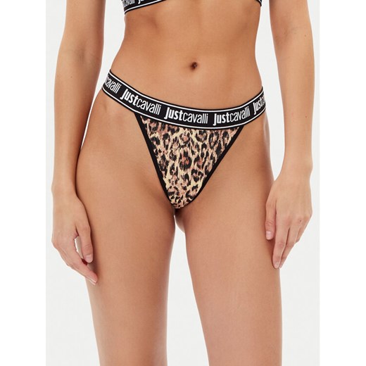 Just Cavalli Komplet 3 par stringów 78PAJU01 CJUT3 Brązowy ze sklepu MODIVO w kategorii Majtki damskie - zdjęcie 183701026