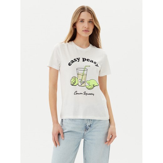 ONLY T-Shirt Kita 15349150 Biały Regular Fit ze sklepu MODIVO w kategorii Bluzki damskie - zdjęcie 183701176