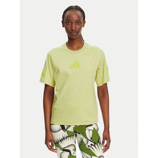 adidas T-Shirt Z.N.E. JC5400 Żółty Regular Fit ze sklepu MODIVO w kategorii Bluzki damskie - zdjęcie 183701179