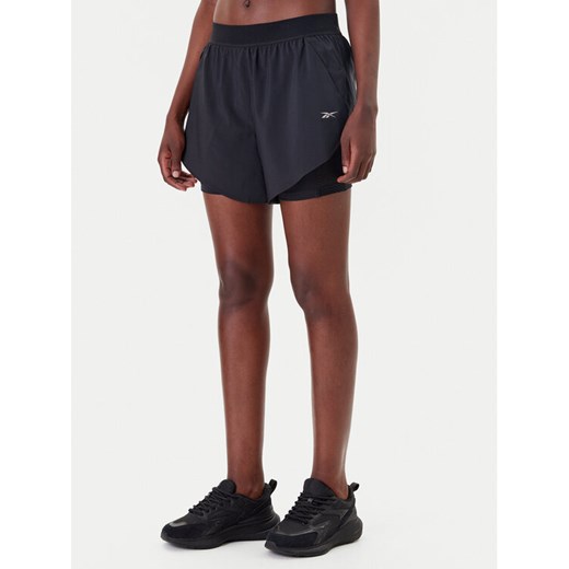 Reebok Szorty sportowe Running 100075412 Czarny Regular Fit ze sklepu MODIVO w kategorii Szorty - zdjęcie 183701195