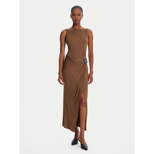 STAUD Sukienka koktajlowa Talia R25R2137VJ Brązowy Slim Fit ze sklepu MODIVO w kategorii Sukienki - zdjęcie 183701286