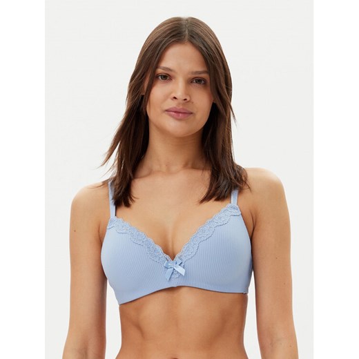 Hunkemöller Biustonosz bezfiszbinowy Lola 301081 Błękitny ze sklepu MODIVO w kategorii Biustonosze - zdjęcie 183701325