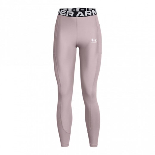 Damskie legginsy treningowe Under Armour Heatgear Rib Legging - beżowe ze sklepu Sportstylestory.com w kategorii Spodnie damskie - zdjęcie 183703475