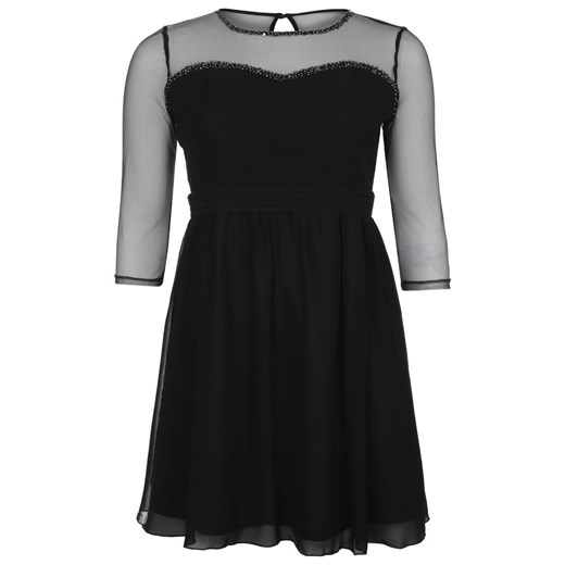 Little Mistress Curvy Sukienka koktajlowa black zalando czarny abstrakcyjne wzory