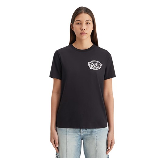 Bluzka damska czarna SCOTCH&SODA młodzieżowa z okrągłym dekoltem