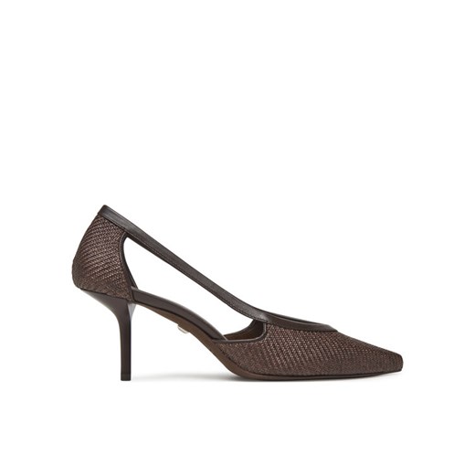 Szpilki Max Mara Strawpump 2514521312600 Brązowy ze sklepu eobuwie.pl w kategorii Czółenka - zdjęcie 183704969