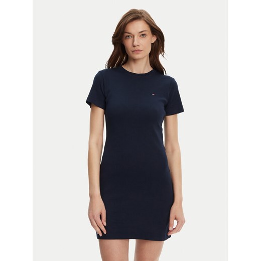 Tommy Hilfiger Sukienka codzienna New Cody WW0WW42721 Granatowy Slim Fit ze sklepu MODIVO w kategorii Sukienki - zdjęcie 183706228