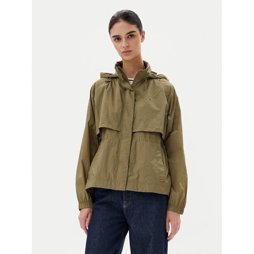 Tommy Hilfiger Wiatrówka WW0WW46444 Khaki Relaxed Fit ze sklepu MODIVO w kategorii Kurtki damskie - zdjęcie 183706285