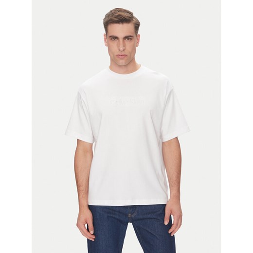 Calvin Klein T-Shirt LV04LC206G Biały Relaxed Fit ze sklepu MODIVO w kategorii T-shirty męskie - zdjęcie 183706339