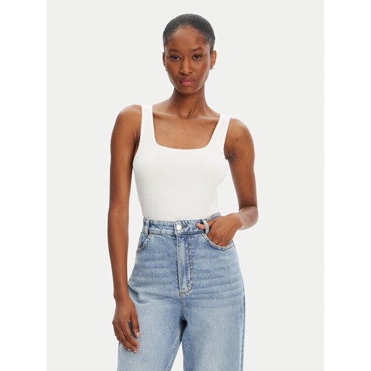 Tommy Hilfiger Top WW0WW45444 Biały Slim Fit ze sklepu MODIVO w kategorii Bluzki damskie - zdjęcie 183706398