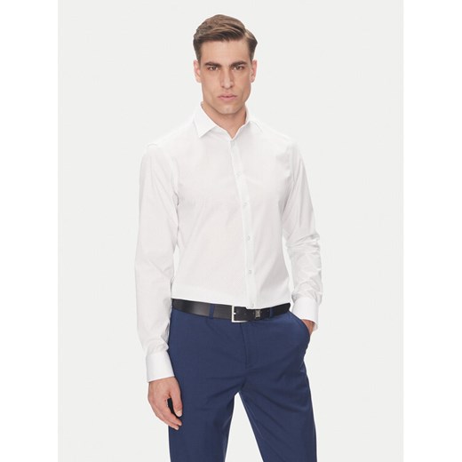 Calvin Klein Koszula LV019EU029 Biały Slim Fit ze sklepu MODIVO w kategorii Koszule męskie - zdjęcie 183706399