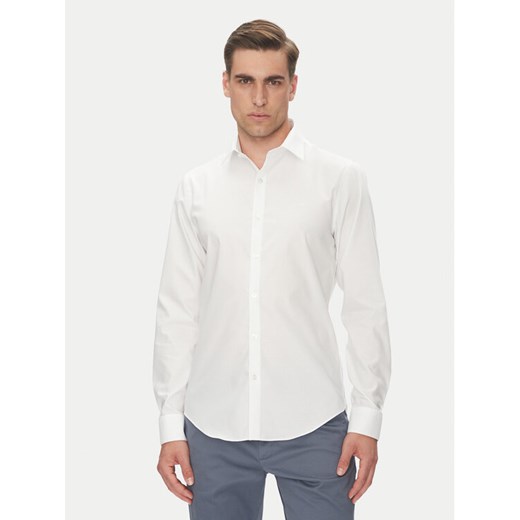 Calvin Klein Koszula LV019EU017 Biały Slim Fit ze sklepu MODIVO w kategorii Koszule męskie - zdjęcie 183706417