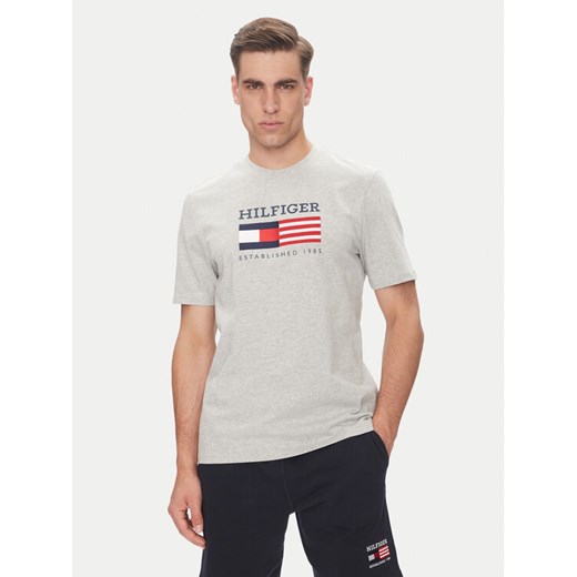 Tommy Hilfiger T-Shirt American Monotype MW0MW39843 Szary Regular Fit ze sklepu MODIVO w kategorii T-shirty męskie - zdjęcie 183706468