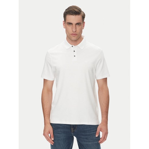 Calvin Klein Polo Supima LV04LB276G Biały Regular Fit ze sklepu MODIVO w kategorii T-shirty męskie - zdjęcie 183706565