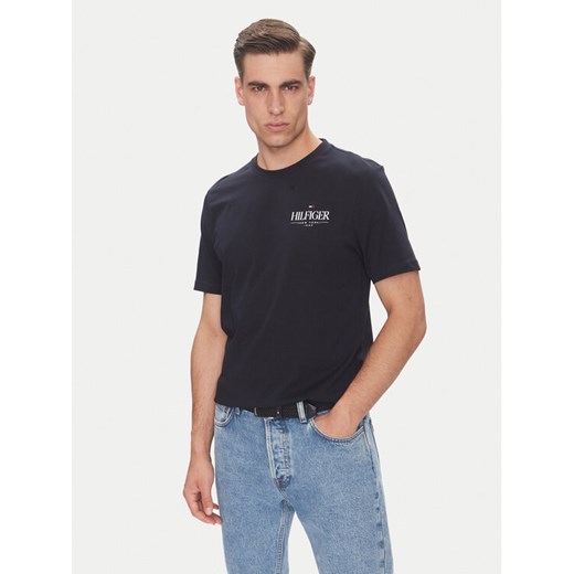 Tommy Hilfiger T-Shirt Stack MW0MW39355 Granatowy Regular Fit ze sklepu MODIVO w kategorii T-shirty męskie - zdjęcie 183706645