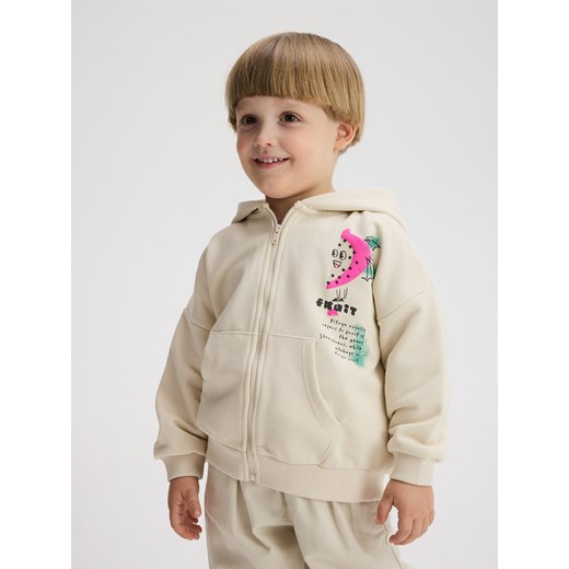 Reserved - Bluza oversize z kapturem - beżowy Reserved 104 (3-4 lata) promocyjna cena Reserved