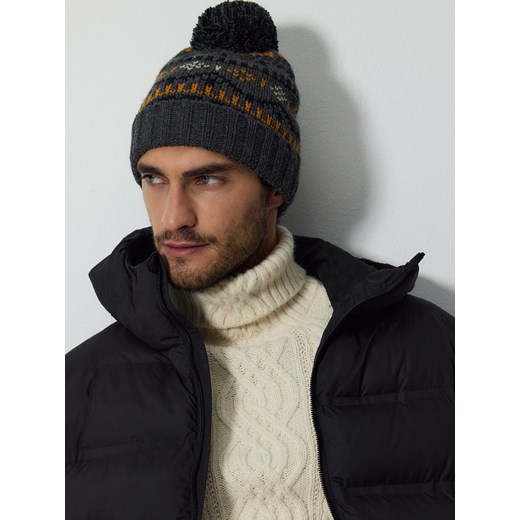Reserved - Czapka z pomponem - wielobarwny ze sklepu Reserved w kategorii Czapki zimowe męskie - zdjęcie 183720286