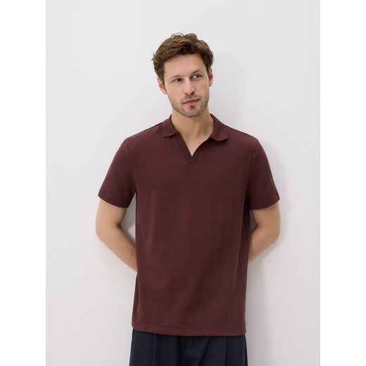 Reserved - Koszulka polo regular fit - jasnofioletowy Reserved S Reserved