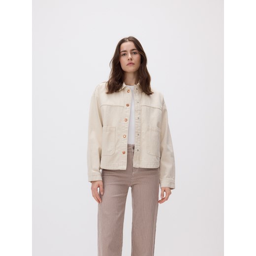 Reserved - Jeansy culotte w paski - beżowy ze sklepu Reserved w kategorii Jeansy damskie - zdjęcie 183720768