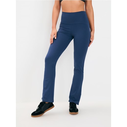 Sinsay - Legginsy flare GYM HARD - granatowy ze sklepu Sinsay w kategorii Spodnie damskie - zdjęcie 183720968