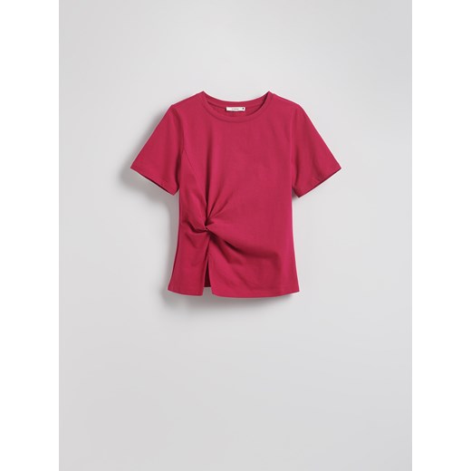 Reserved - Bluzka z wiązaniem - jasnofioletowy Reserved L Reserved