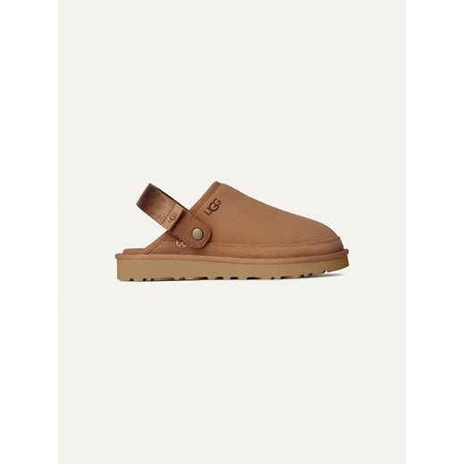 UGG Skórzane kapcie &quot;Goldencoast II&quot; w kolorze jasnobrązowym ze sklepu Limango Polska w kategorii Kapcie męskie - zdjęcie 183722765