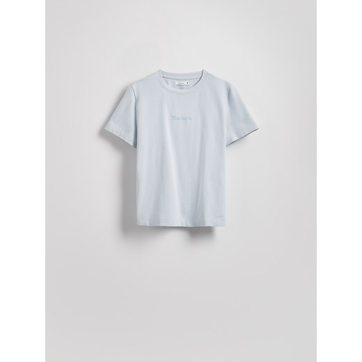 Reserved - T-shirt z haftem - jasnoniebieski Reserved XL Reserved