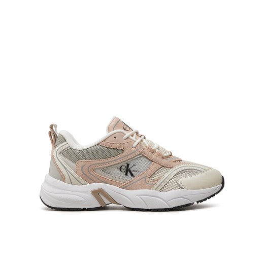Sneakersy Calvin Klein Jeans Retro Tennis Su-Mesh Wn YW0YW00891 Beżowy 38 eobuwie.pl