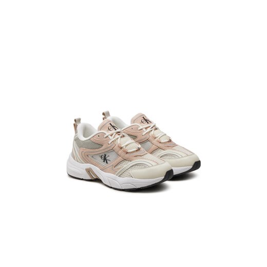 Sneakersy Calvin Klein Jeans Retro Tennis Su-Mesh Wn YW0YW00891 Beżowy 37 eobuwie.pl