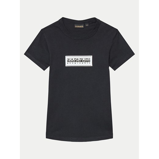 Napapijri T-Shirt S-Chamois NP0A4HYL D Czarny Regular Fit ze sklepu MODIVO w kategorii T-shirty chłopięce - zdjęcie 183724869