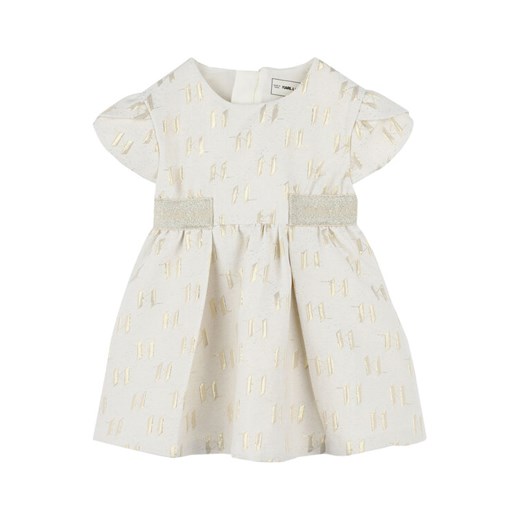 Karl Lagerfeld Kids Sukienka codzienna Z30515 M Écru Regular Fit ze sklepu MODIVO w kategorii Odzież dla niemowląt - zdjęcie 183724889