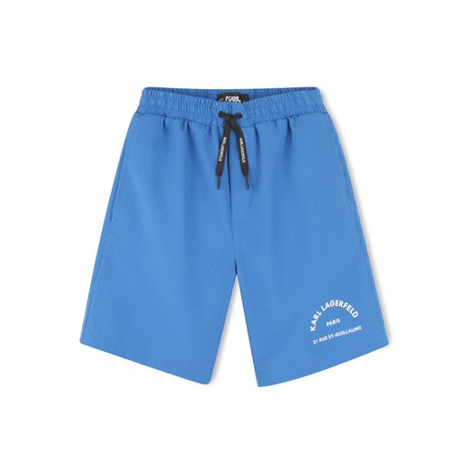 Karl Lagerfeld Kids Szorty kąpielowe Z30411 S Niebieski Regular Fit ze sklepu MODIVO w kategorii Kąpielówki chłopięce - zdjęcie 183725067