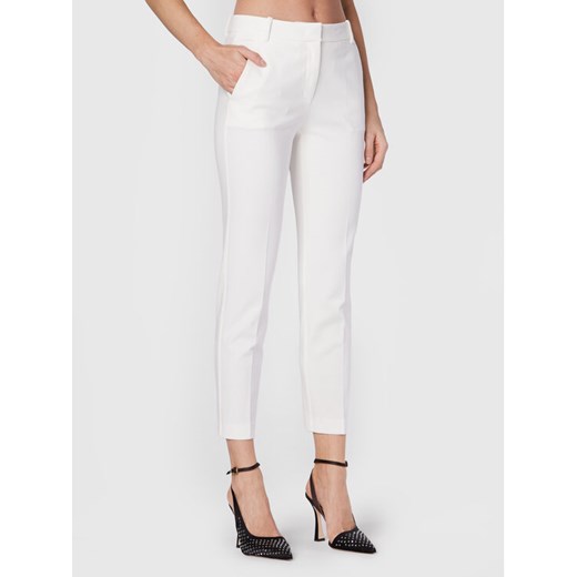 Pinko Spodnie materiałowe Bello 1G17VM 1739 Beżowy Regular Fit ze sklepu MODIVO w kategorii Spodnie damskie - zdjęcie 183725238