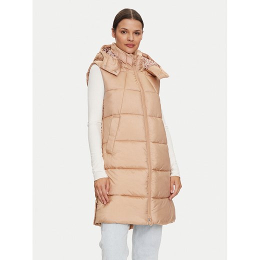 Guess Bezrękawnik Eleonora W4YL09 WGAE2 Beżowy Regular Fit ze sklepu MODIVO w kategorii Kamizelki damskie - zdjęcie 183725486