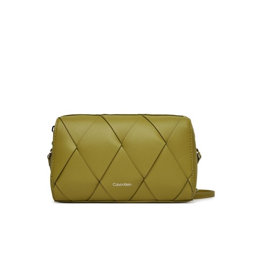 Calvin Klein Torebka Ck Woven Camera Bag K60K613002 Zielony ze sklepu MODIVO w kategorii Listonoszki - zdjęcie 183725489
