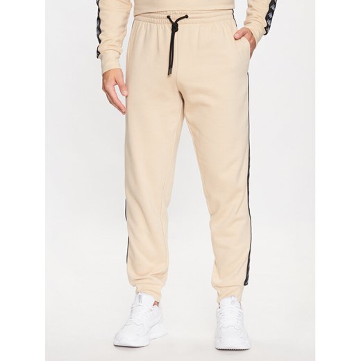 Kappa Spodnie dresowe 313014 Beżowy Regular Fit ze sklepu MODIVO w kategorii Spodnie męskie - zdjęcie 183725595