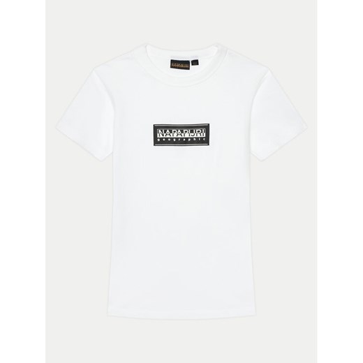 Napapijri T-Shirt Chamois NP0A4HYL M Biały Regular Fit ze sklepu MODIVO w kategorii T-shirty chłopięce - zdjęcie 183726067