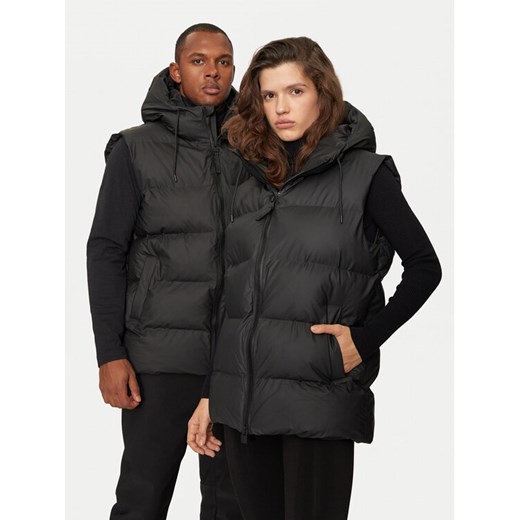 Rains Bezrękawnik 15140 Czarny Regular Fit ze sklepu MODIVO w kategorii Kamizelki męskie - zdjęcie 183726088