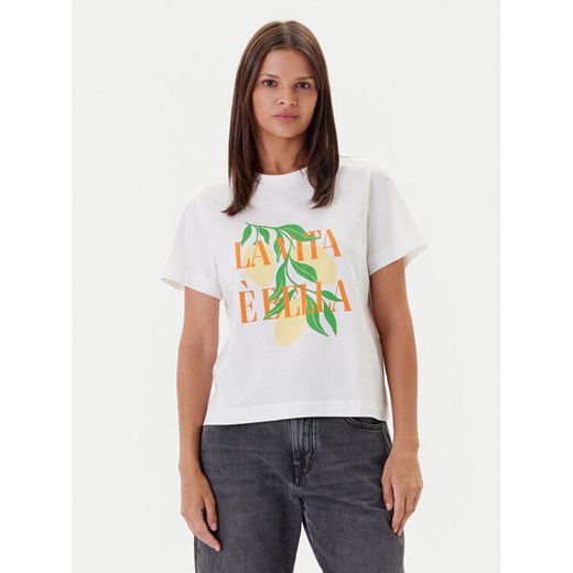 Vero Moda T-Shirt Sonna 10327143 Biały Regular Fit ze sklepu MODIVO w kategorii Bluzki damskie - zdjęcie 183726307
