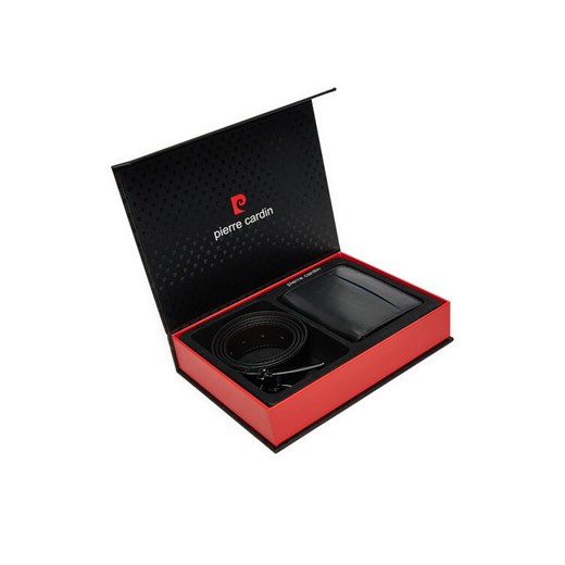 Pierre Cardin Zestaw portfel i pasek ZG-EX-22 Czarny Pierre Cardin 120 MODIVO